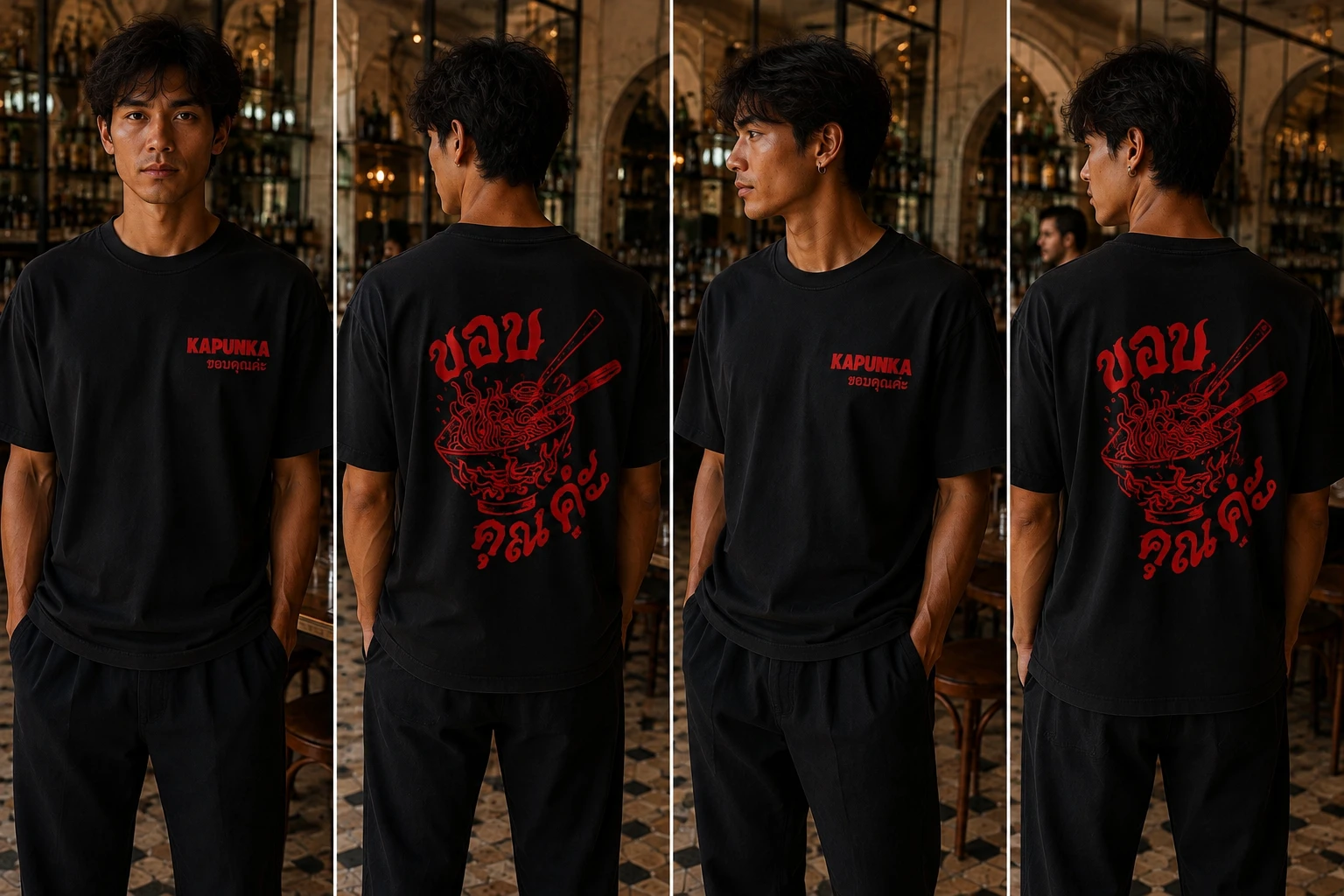 Tee Kapunka noir — face
